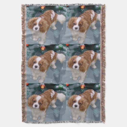 Cavalier King Charles Spaniel Kerstmis Deken (Voorkant Verticaal)
