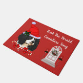 Cavalier King Charles Spaniel Kerstmis Deurmat (Schuin)