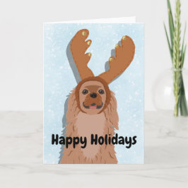 Cavalier King Charles Spaniel Kerstmis Feestdagen Kaart