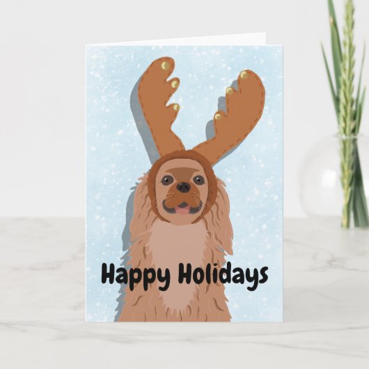 Cavalier King Charles Spaniel Kerstmis Feestdagen Kaart (Voorkant)