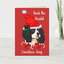 Cavalier King Charles Spaniel Kerstmis Feestdagen Kaart