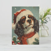 Cavalier King Charles Spaniel Kerstmis Feestdagenkaart (Staand voorkant)
