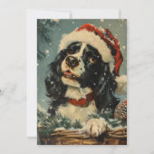 Cavalier King Charles Spaniel Kerstmis Feestdagenkaart (Voorkant)
