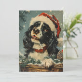 Cavalier King Charles Spaniel Kerstmis Feestdagenkaart (Staand voorkant)