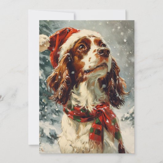 Cavalier King Charles Spaniel Kerstmis Feestdagenkaart (Voorkant)