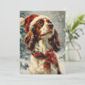 Cavalier King Charles Spaniel Kerstmis Feestdagenkaart (Staand voorkant)