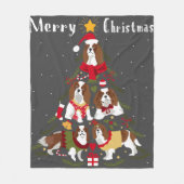 Cavalier King Charles Spaniel kerstmis Fleece Deken (Voorkant)