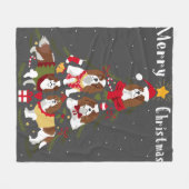 Cavalier King Charles Spaniel kerstmis Fleece Deken (Voorkant (Horizontaal))