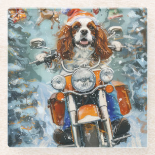 Cavalier King Charles Spaniel Kerstmis Glazen Onderzetter