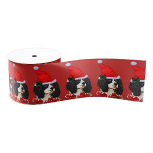 Cavalier King Charles Spaniel Kerstmis Grosgrain Lint