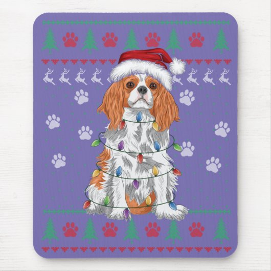Cavalier King Charles Spaniel Kerstmis Horrend Swe Muismat (Voorkant)