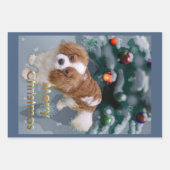 Cavalier King Charles Spaniel Kerstmis Inpakpapier Vel (Voorkant)