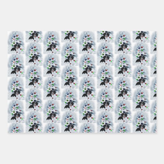 Cavalier King Charles Spaniel Kerstmis Inpakpapier Vel (Voorkant 2)