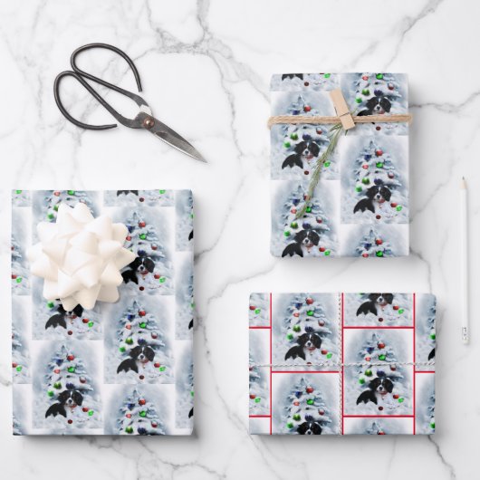 Cavalier King Charles Spaniel Kerstmis Inpakpapier Vel (Voorkant)