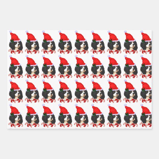 Cavalier King Charles Spaniel Kerstmis Inpakpapier Vel (Voorkant 2)