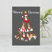 Cavalier King Charles Spaniel kerstmis Kaart (Staand voorkant)