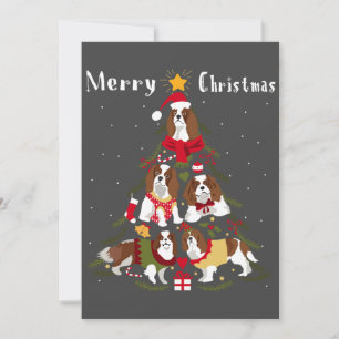 Cavalier King Charles Spaniel kerstmis Kaart