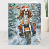 Cavalier King Charles Spaniel Kerstmis Kaart (Voorkant)