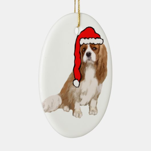 Cavalier King Charles Spaniel Kerstmis Keramisch Ornament (Rechts)