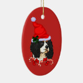 Cavalier King Charles Spaniel Kerstmis Keramisch Ornament (Rechts)