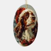 Cavalier King Charles Spaniel Kerstmis Keramisch Ornament (Rechts)