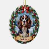 Cavalier King Charles Spaniel Kerstmis Keramisch Ornament (Rechts)