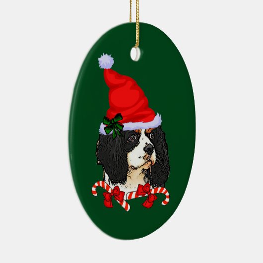 Cavalier King Charles Spaniel Kerstmis Keramisch Ornament (Rechts)