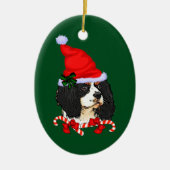 Cavalier King Charles Spaniel Kerstmis Keramisch Ornament (Voorkant)