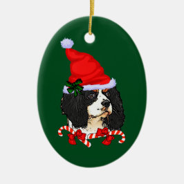 Cavalier King Charles Spaniel Kerstmis Keramisch Ornament