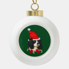 Cavalier King Charles Spaniel Kerstmis Keramische Bal Ornament