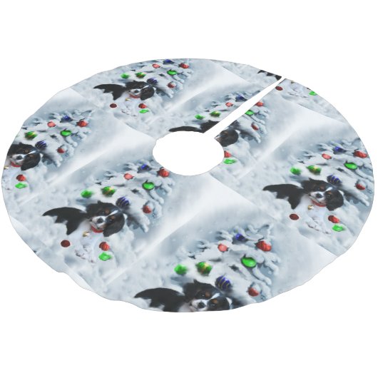 Cavalier King Charles Spaniel Kerstmis Kerstboom Rok (Gekanteld)