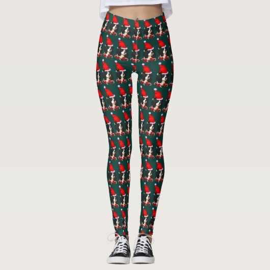 Cavalier King Charles Spaniel Kerstmis Leggings (Voorkant)