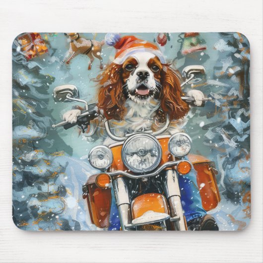 Cavalier King Charles Spaniel Kerstmis Muismat (Voorkant)