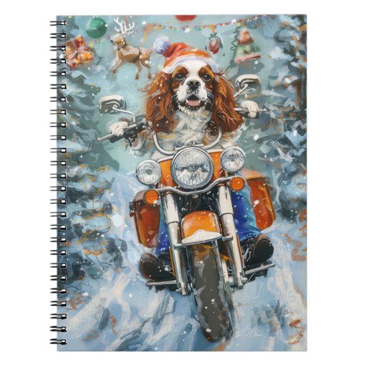 Cavalier King Charles Spaniel Kerstmis Notitieboek (Voorkant)