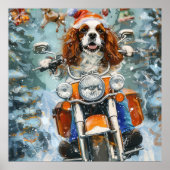 Cavalier King Charles Spaniel Kerstmis Poster (Voorkant)