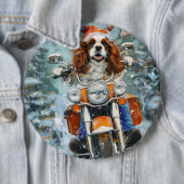 Cavalier King Charles Spaniel Kerstmis Ronde Button 6,0 Cm (In situ)
