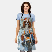 Cavalier King Charles Spaniel Kerstmis Schort (Gedragen)