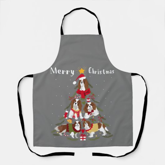 Cavalier King Charles Spaniel kerstmis Schort (Voorkant)