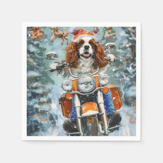 Cavalier King Charles Spaniel Kerstmis Servet (Voorkant)
