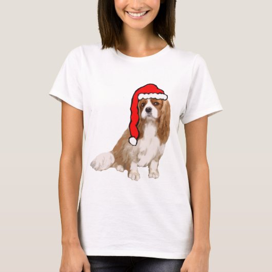Cavalier King Charles Spaniel Kerstmis T-shirt (Voorkant)