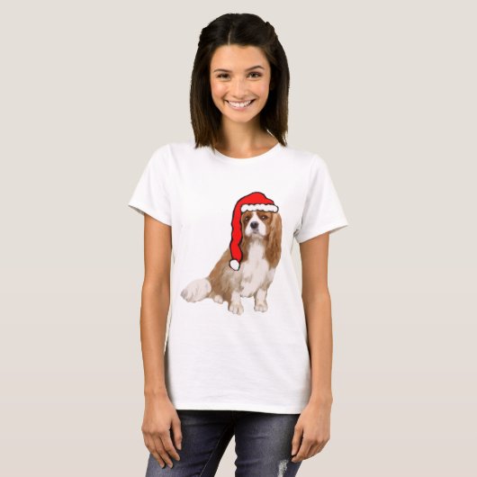 Cavalier King Charles Spaniel Kerstmis T-shirt (Voorkant volledig)