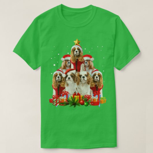 Cavalier King Charles Spaniel kerstmis T-shirt (Design voorkant)