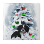 Cavalier King Charles Spaniel Kerstmis Tegeltje (Voorkant)