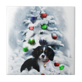 Cavalier King Charles Spaniel Kerstmis Tegeltje