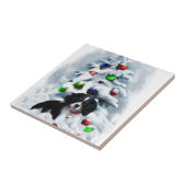 Cavalier King Charles Spaniel Kerstmis Tegeltje (Zijkant)