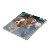 Cavalier King Charles Spaniel Kerstmis Tegeltje (Zijkant)