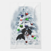 Cavalier King Charles Spaniel Kerstmis Theedoek (Verticaal)