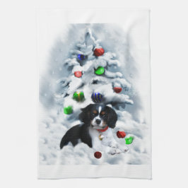 Cavalier King Charles Spaniel Kerstmis Theedoek