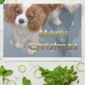 Cavalier King Charles Spaniel Kerstmis Theedoek (Gevouwen)