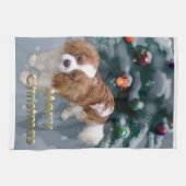 Cavalier King Charles Spaniel Kerstmis Theedoek (Horizontaal)